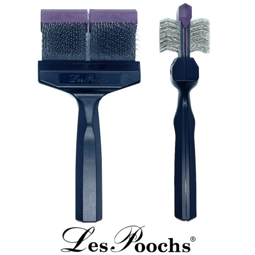brosse-les-poochs-purple-violette-f/f-simple-large-groom-attitude-sous-poils