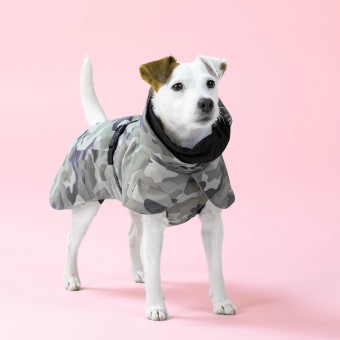 Imperméable chaud Hiver réfléchissant PAIKKA camouflage camo pour chien