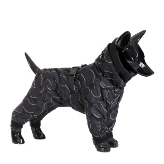 Combinaison chaude Hiver réfléchissante PAIKKA noir motif pour chien