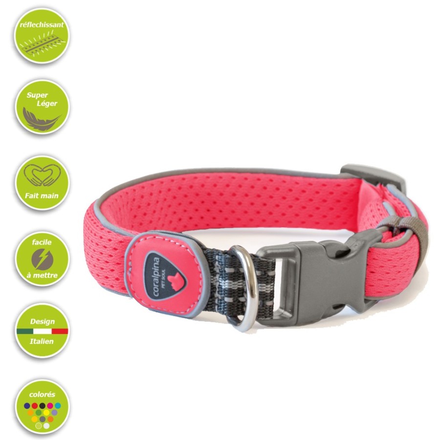 collier-coralpina-rose-fluo-groom-attitude-pet-soul