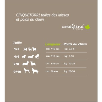Laisse Coralpina Collection Cinquetorri Vert - Élégance Naturelle et Confort pour Chiens