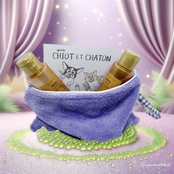 Kit de Toilettage Premium avec Trousse pour Chiots et Chatons - Luxe et Soin avec Green Caviar